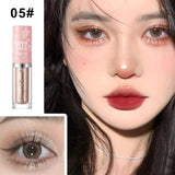 8 Colors Glitter Liquid Eyeshadow Highlighter Waterproof Pearlescent Shiny Eye Shadow Sequin Eye Cosmetics Korean Makeup