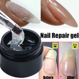 5ml Fiber Cracked Nail Repair Gel Strengthen Lasting Harmless for Broken Nails UV Gel Fiberglass Extension Gel Nails Accessories