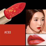 Lipsticks 7 Color Moisturizing Fine Glitter Lipstick Waterproof Long Lasting Makeup Lips Cosmetic