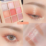 Professional Colorful Eyeshadow Palette Pink Shiny Blue Eye Shadow Pearl Eyes Glitter Matte Cute Korean Beauty Makeup Cosmetic